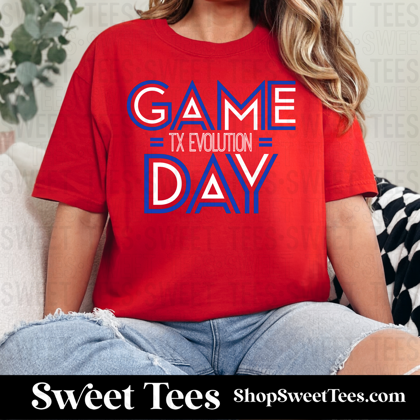 TX Evolution Volleyball Game Day Inline 170 tee - Red