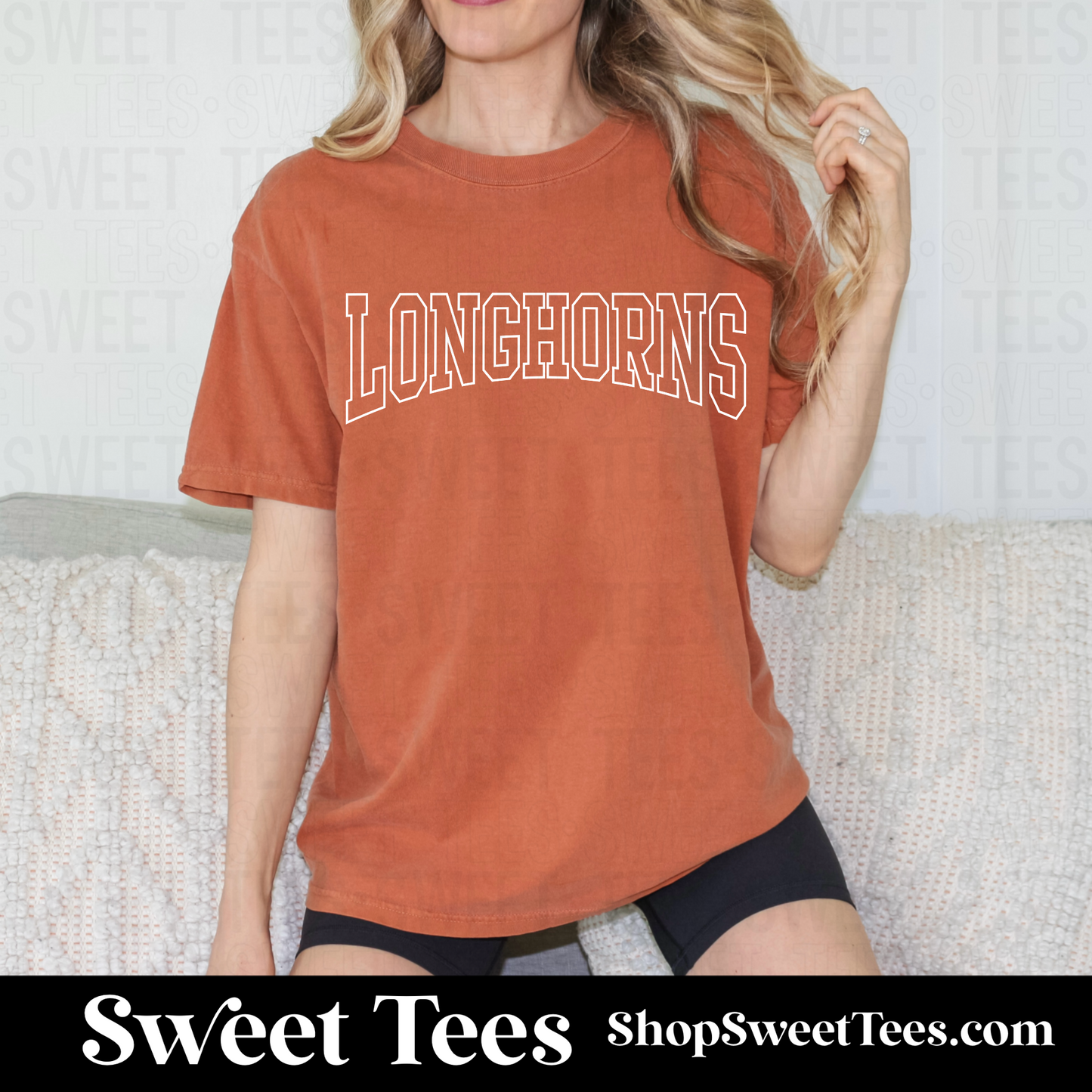 Longhorns Arched tee