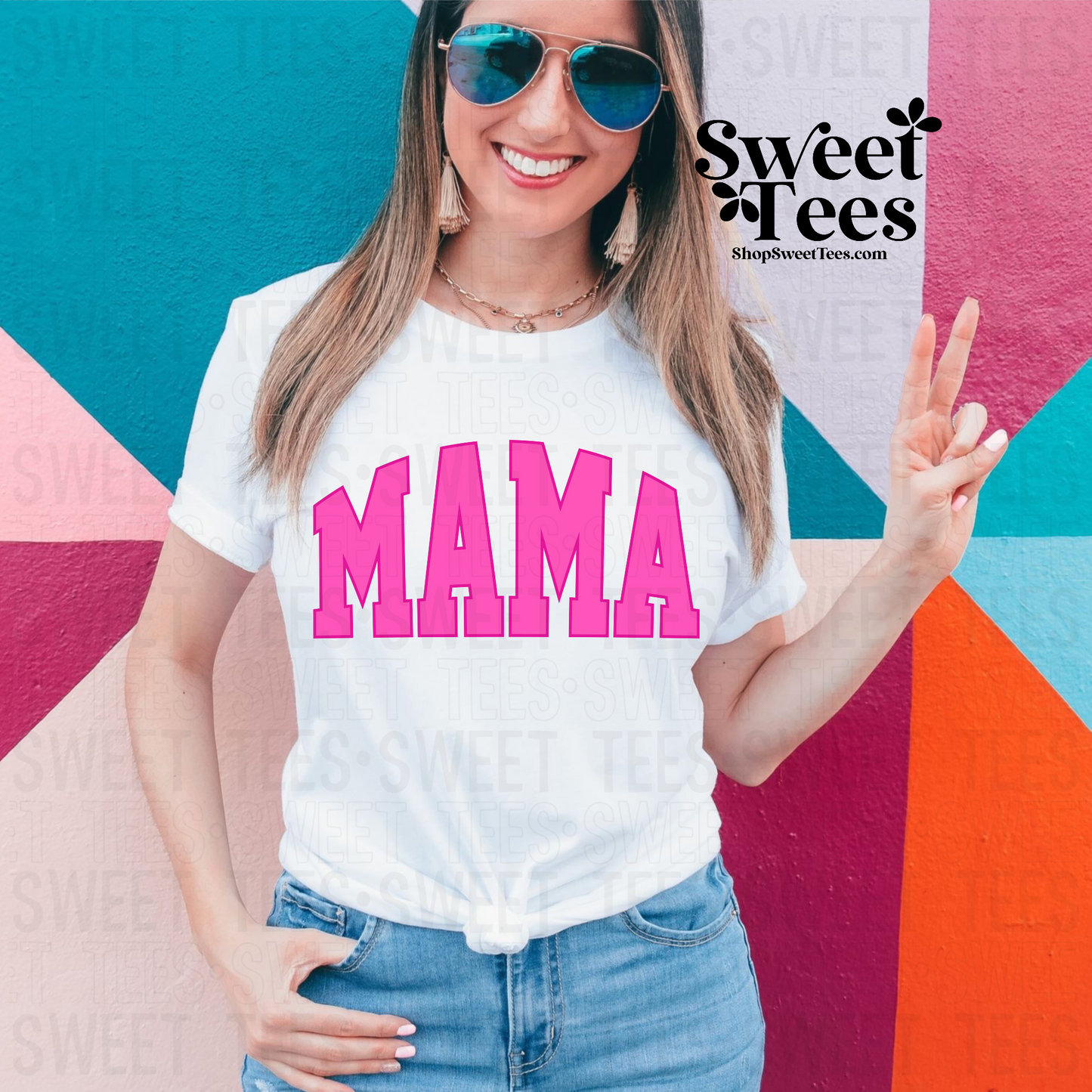 Mama Pink Arch tee