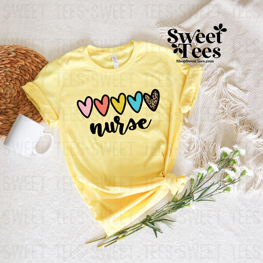 Nurse Heart Doodle tee