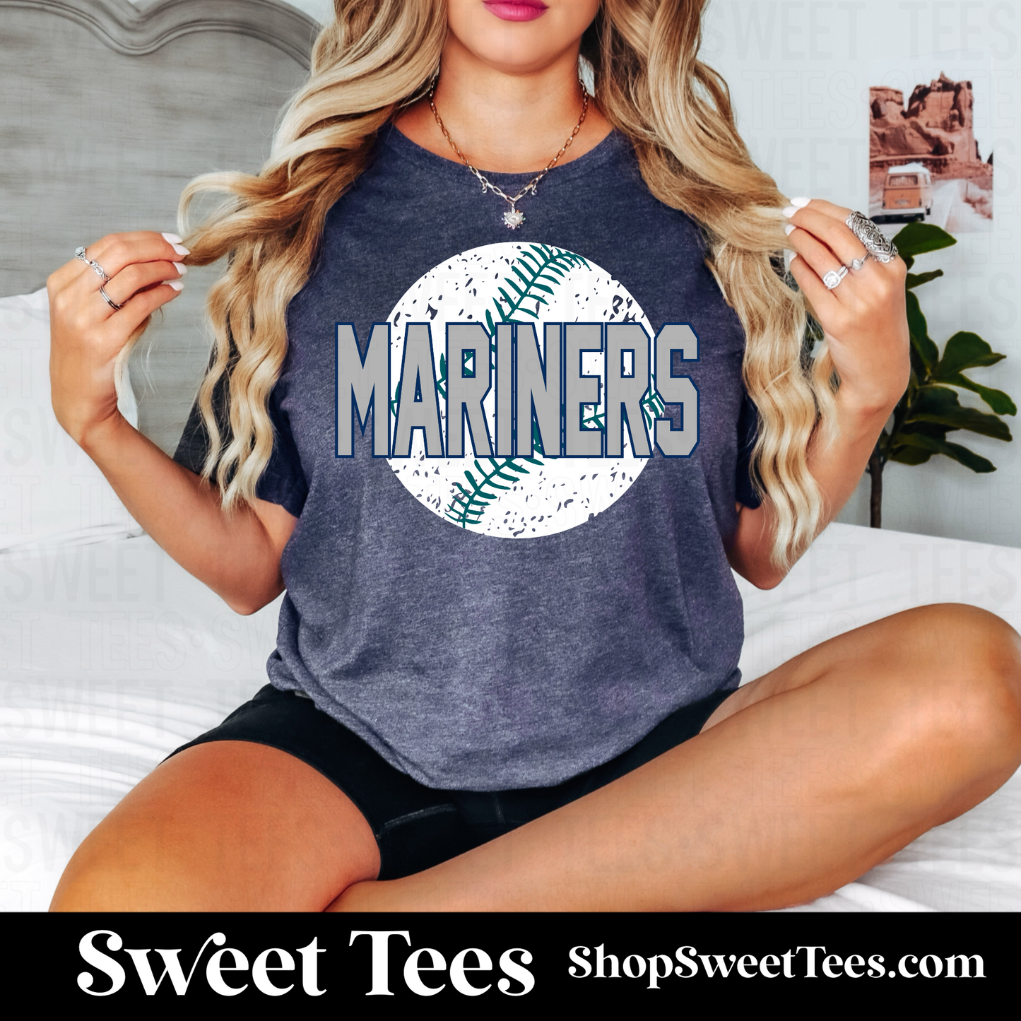 Mariners Distress Baseball tee