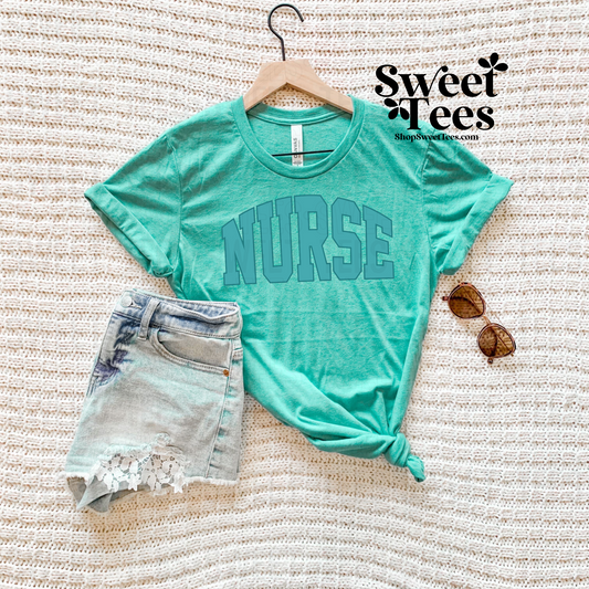 Teal Nurse Upper Arch tee