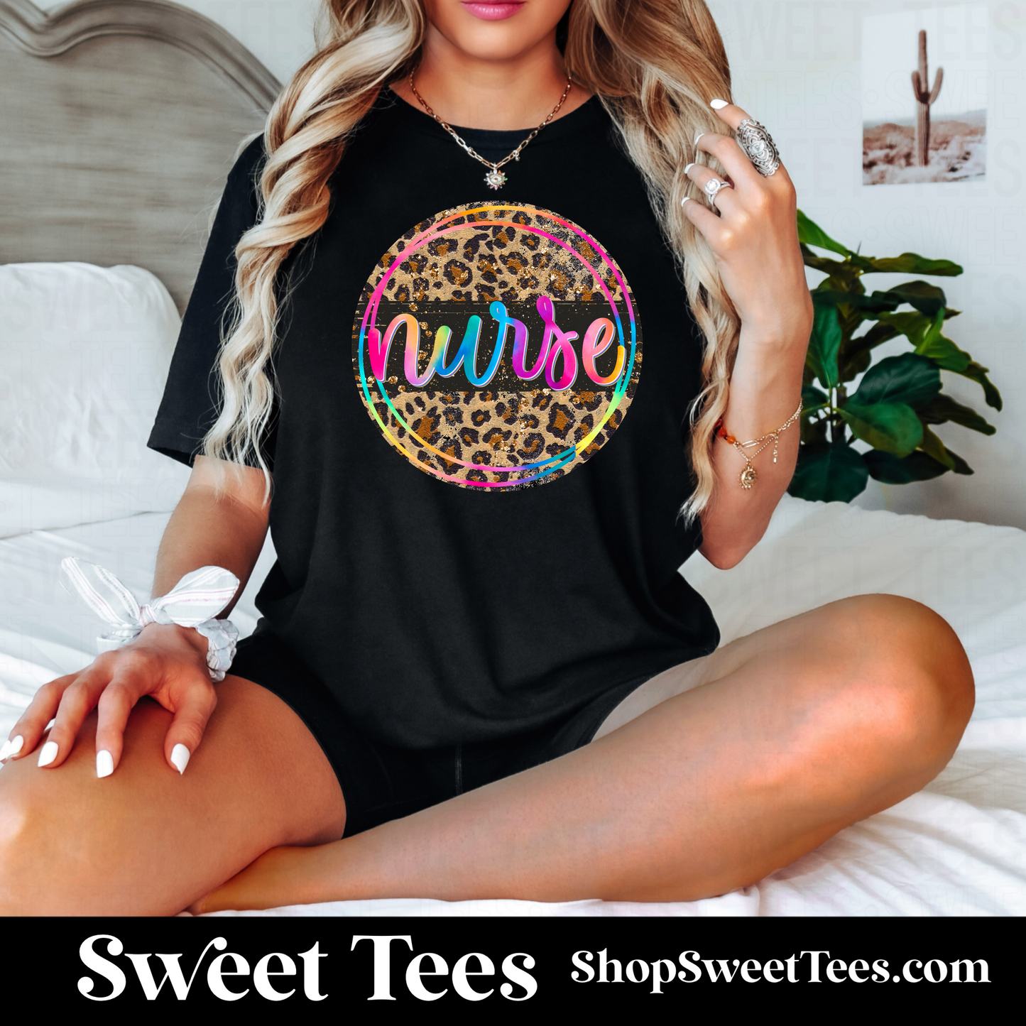 Nurse Leopard Circle tee