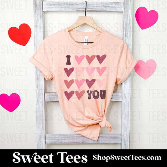 I Heart You tee - Peach