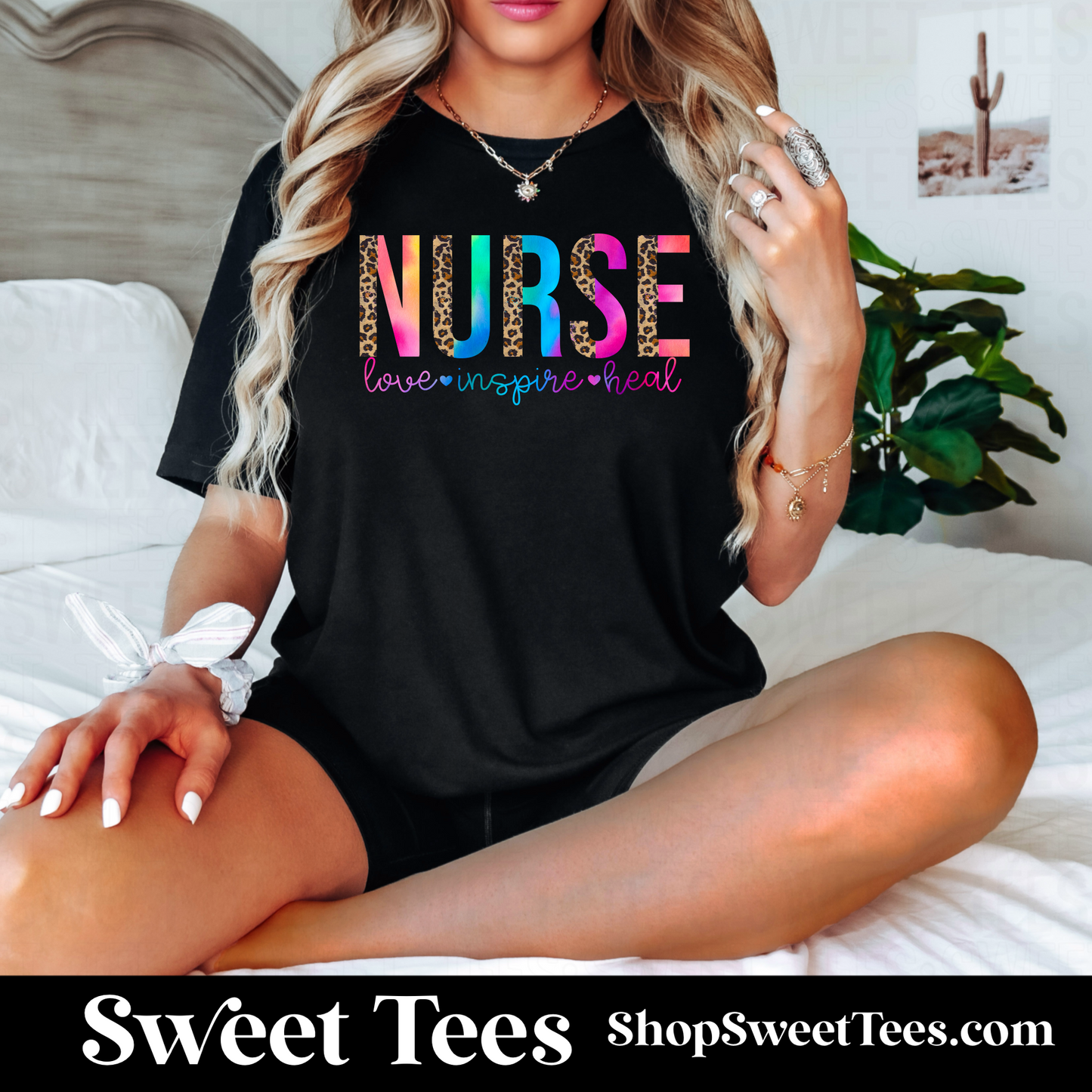Nurse Inspire Love Heal tee