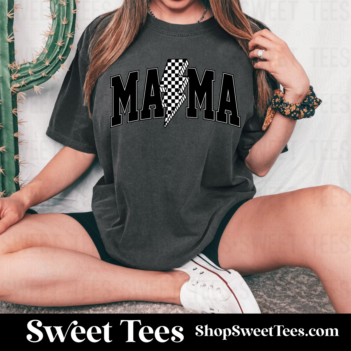 Mama Checker Bolt tee