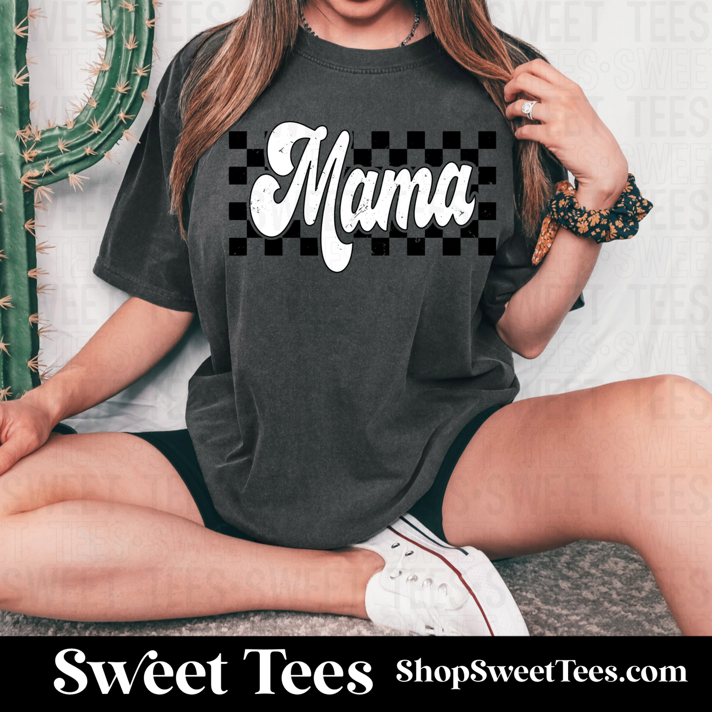 Mama Checker tee - Pepper