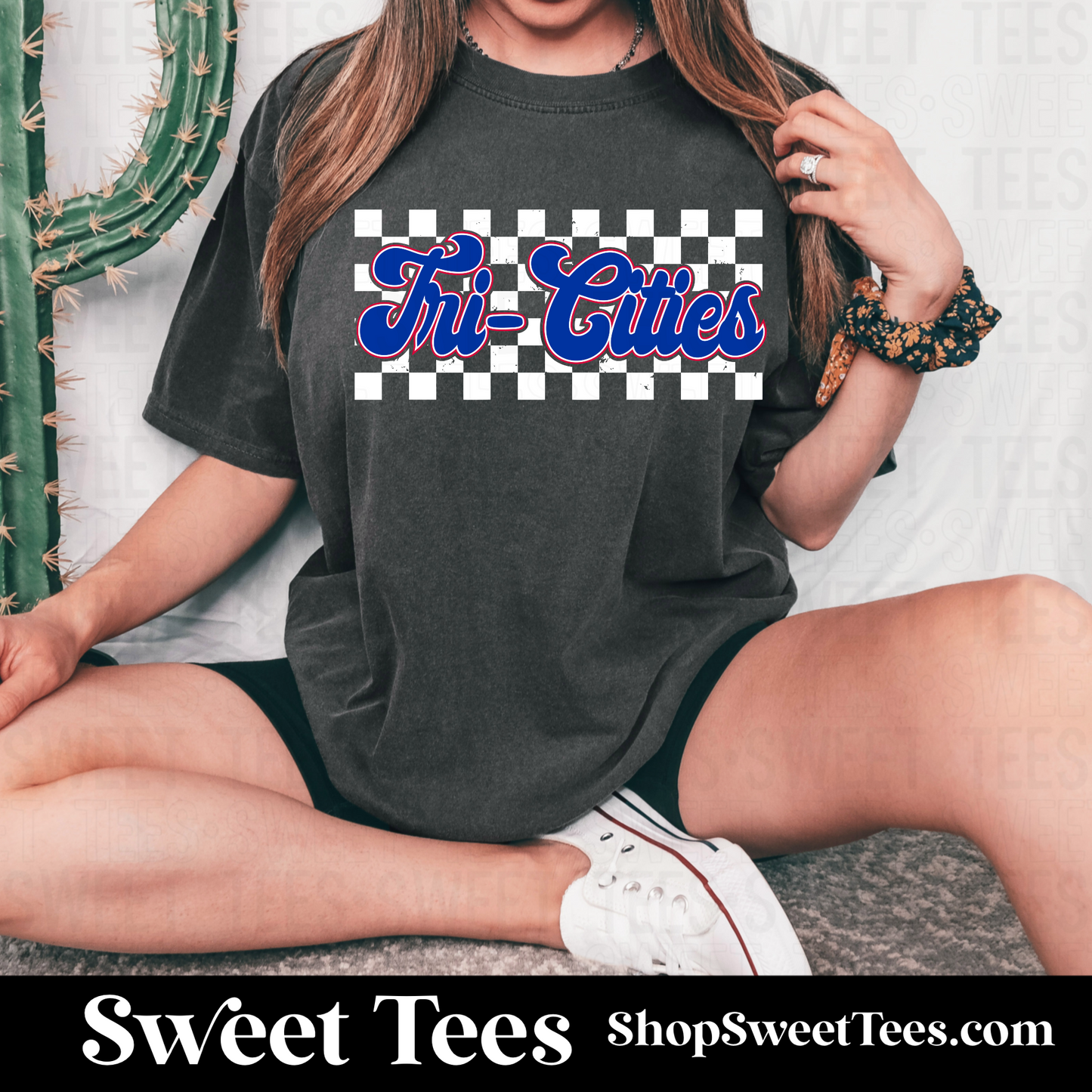 Tri-Cities Checker tee