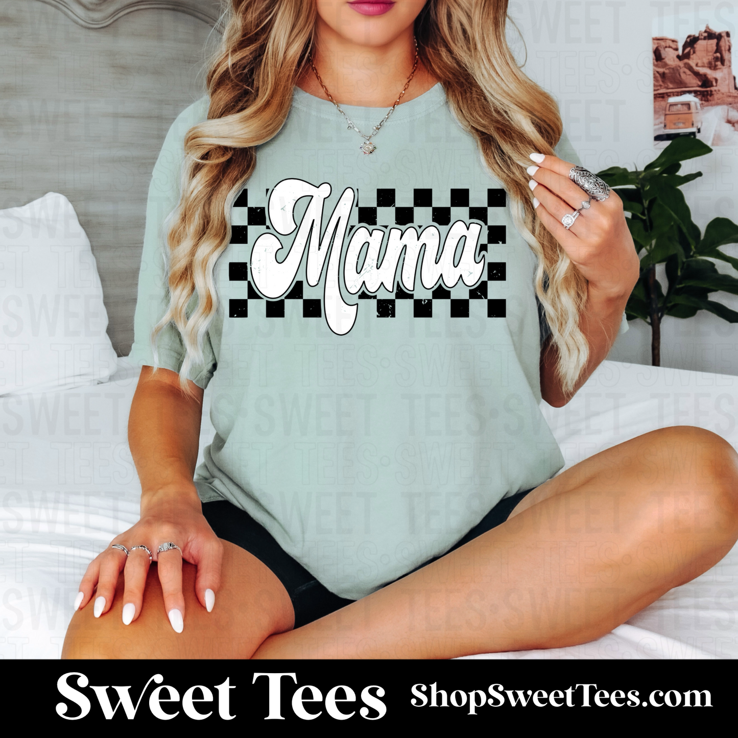 Mama Checker tee - Bay