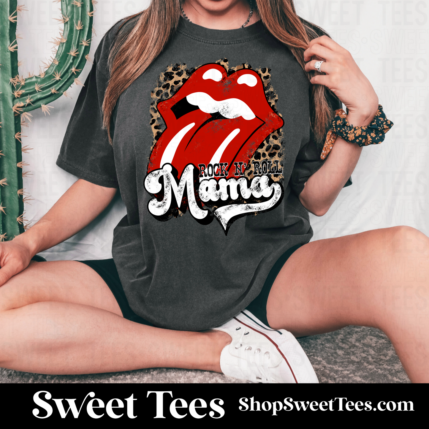 Rock N Roll Mama Tongue tee