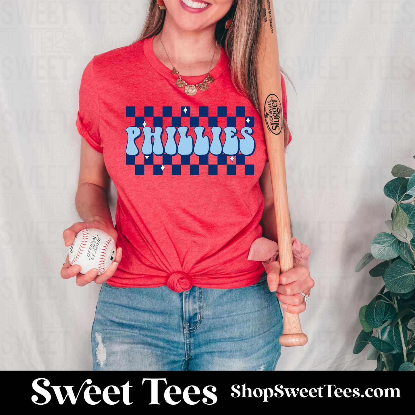 Phillies Retro Checker tee