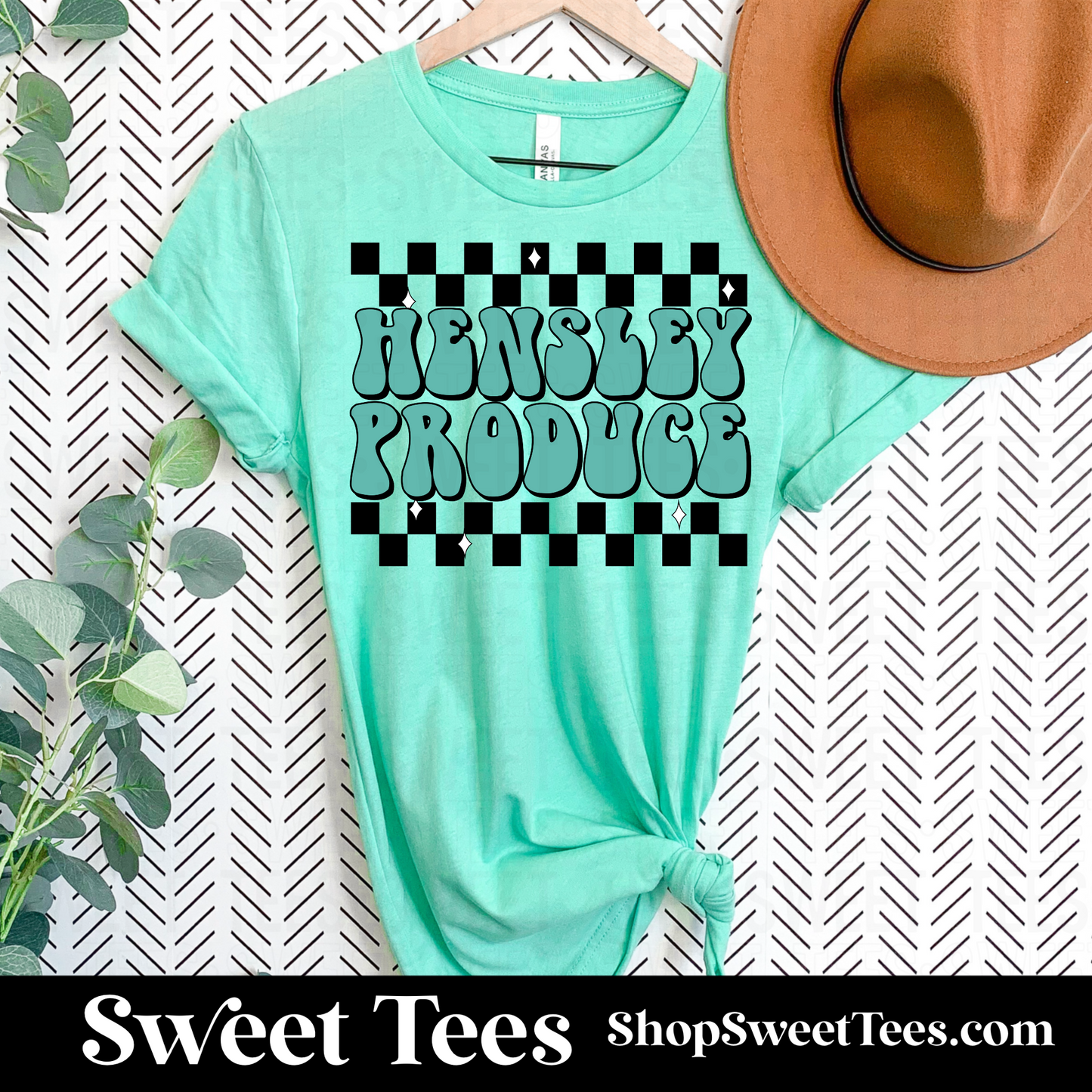Hensley Produce Retro Checker tee