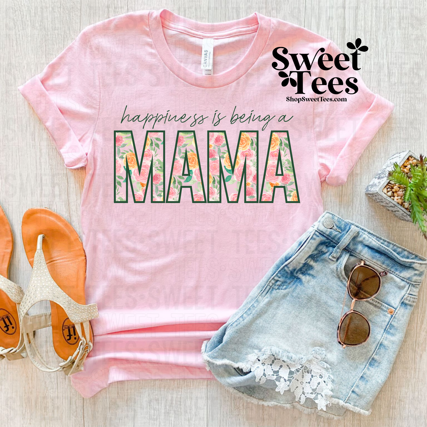 Happiness is Being a Mama tee