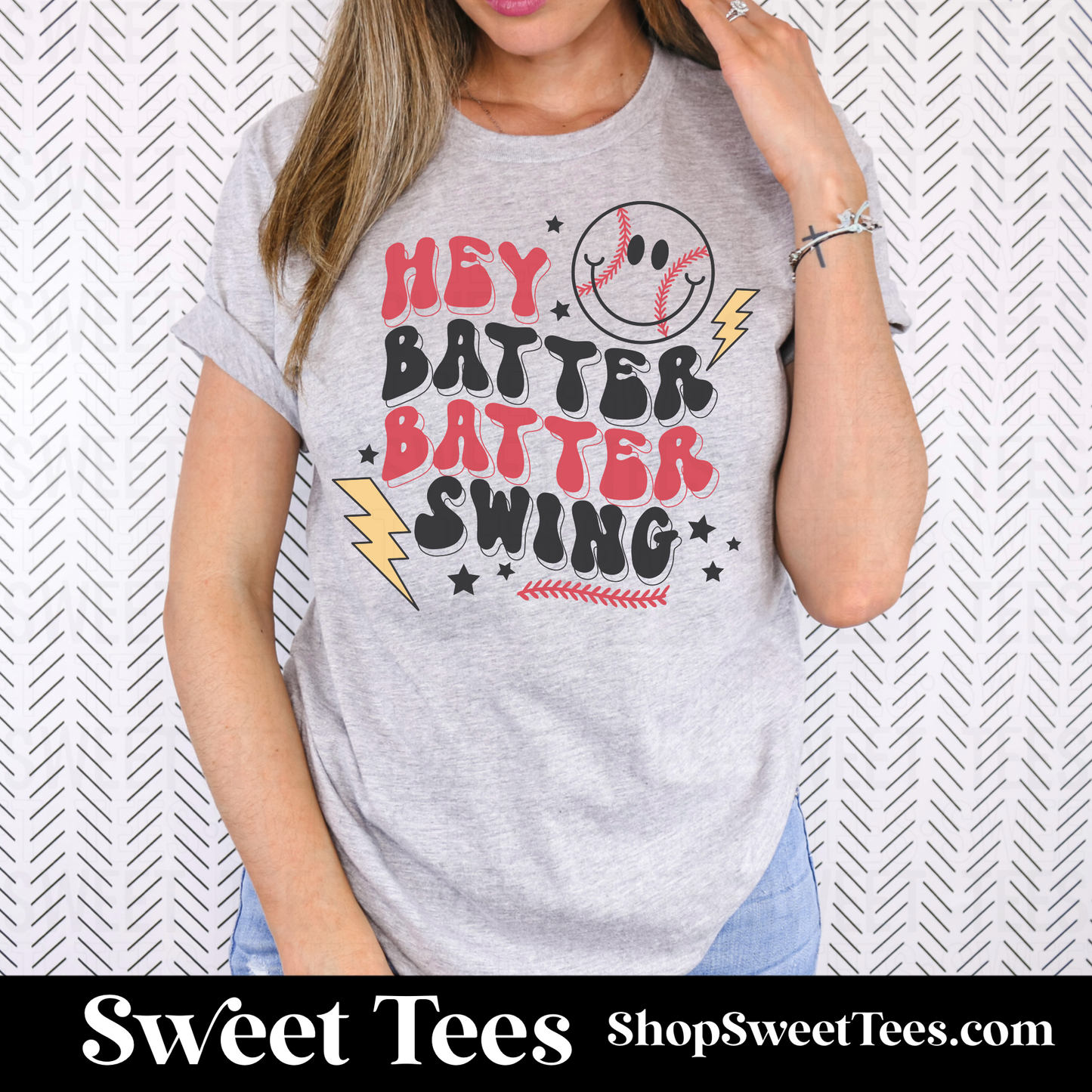 Hey Batter Batter Swing tee