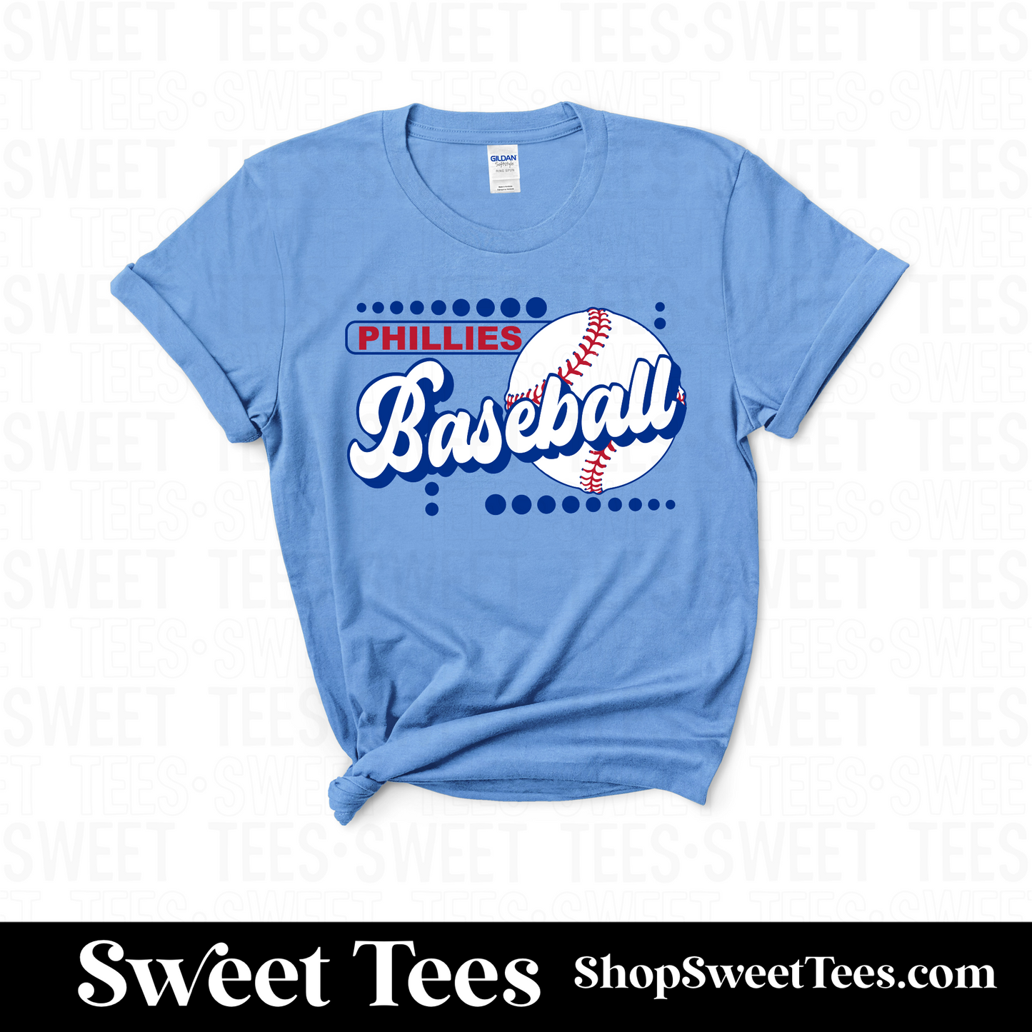 Phillies Dotted Baseball tee