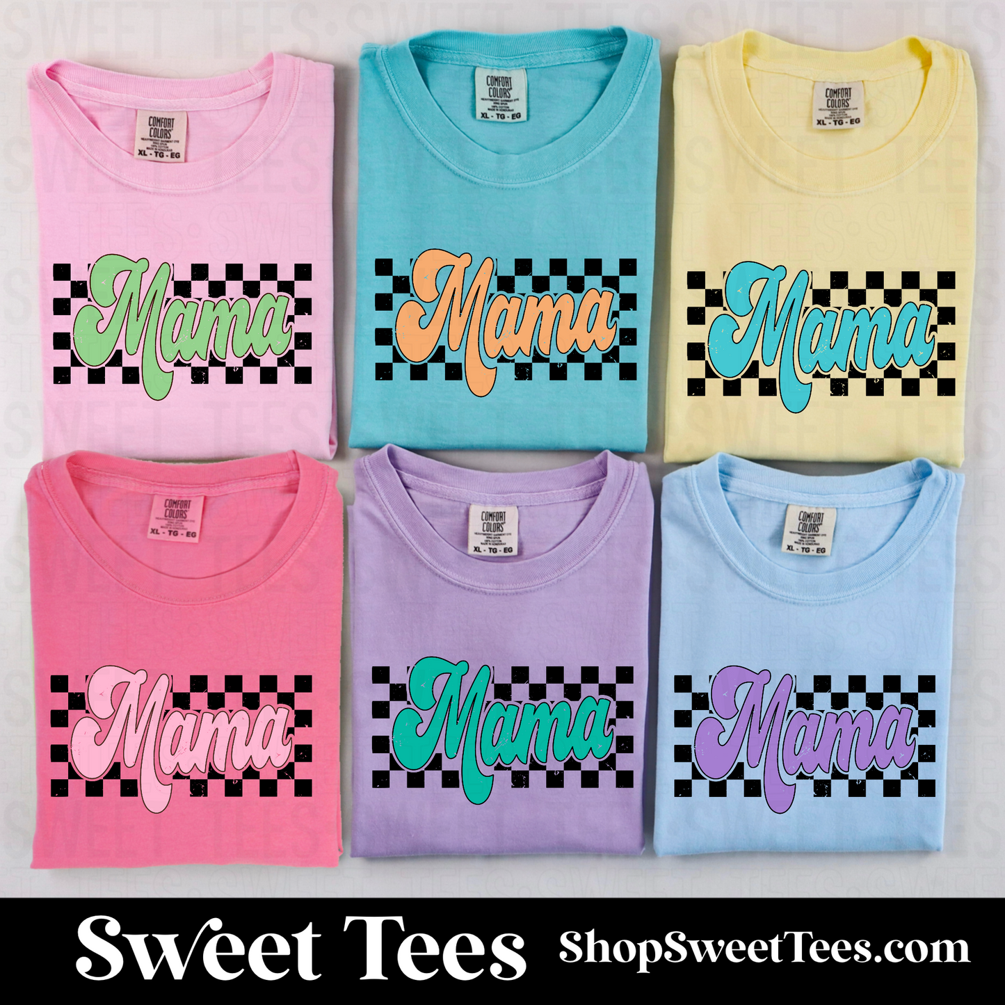 Spring Mama Checker tee