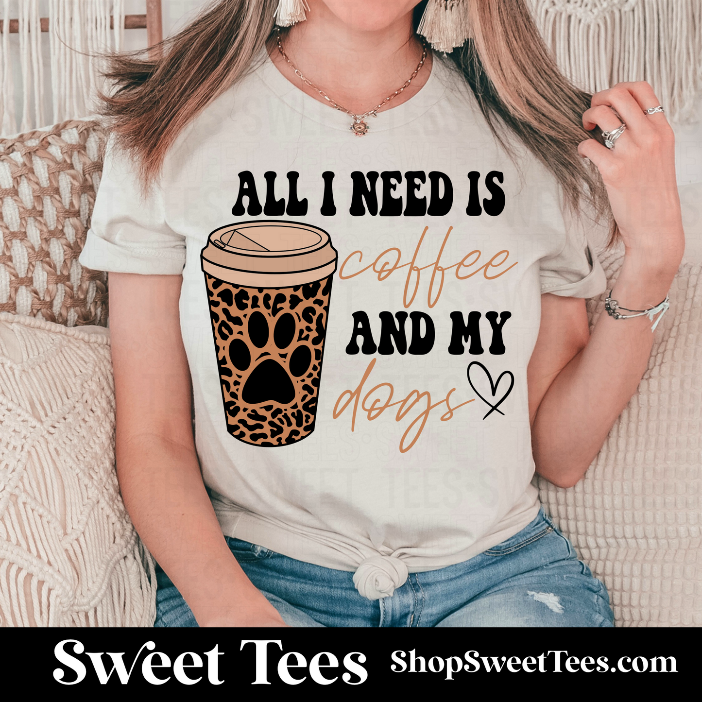 All I Need is Coffee and My Dogs tee