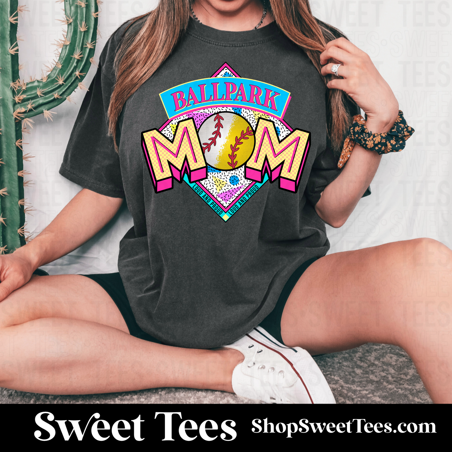 Ballpark Mom 90s tee