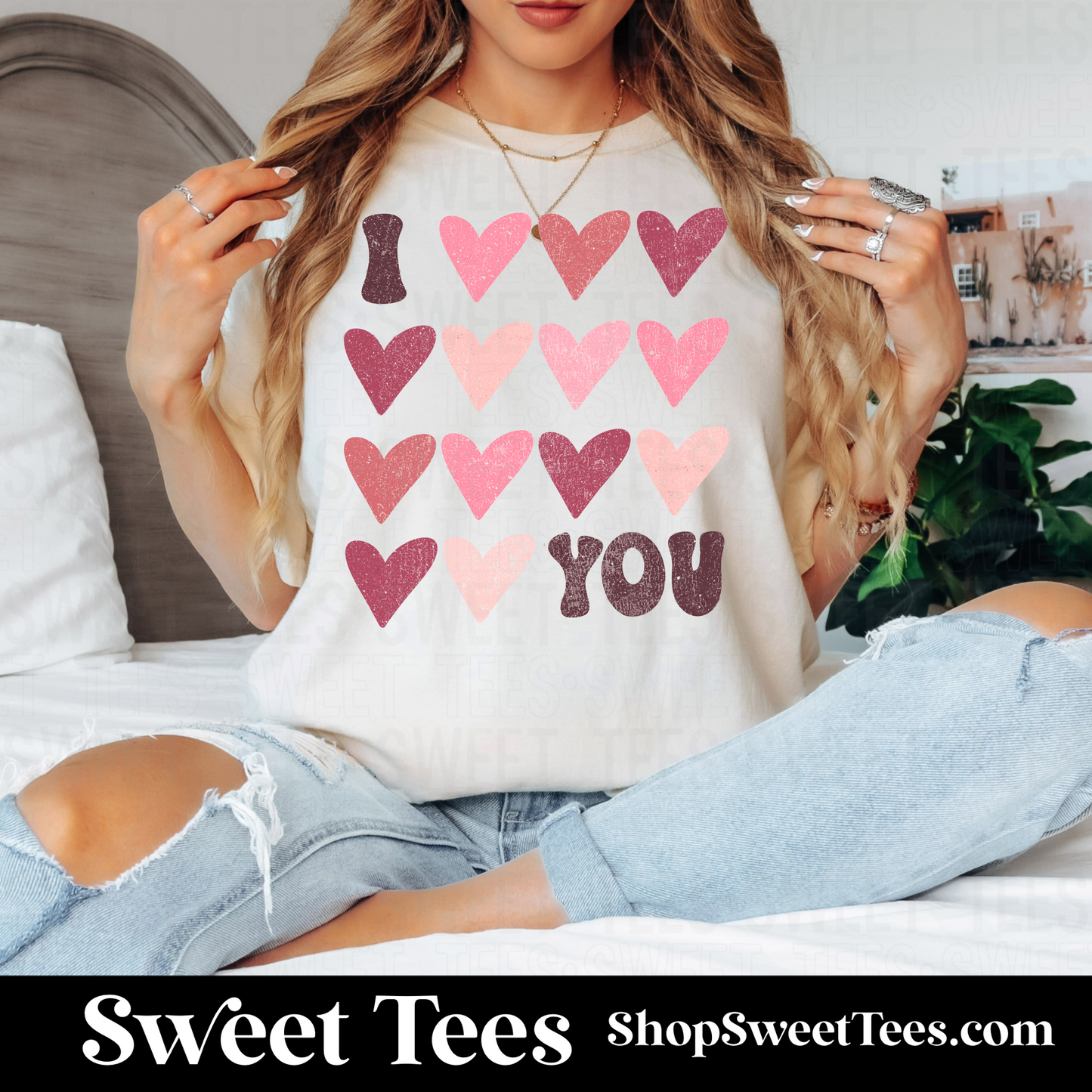 I Heart You tee - Tan