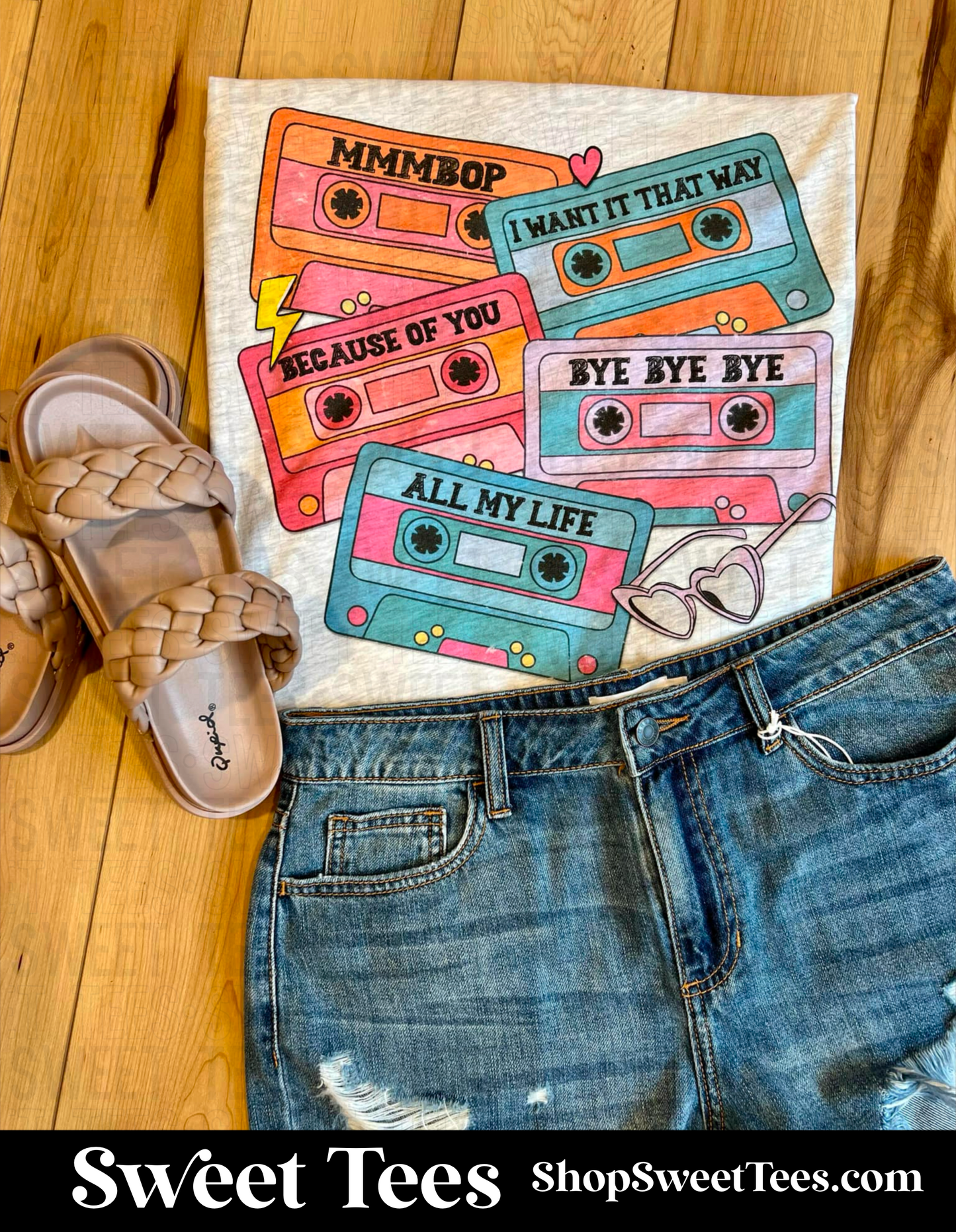 90s Pop Music Tapes tee