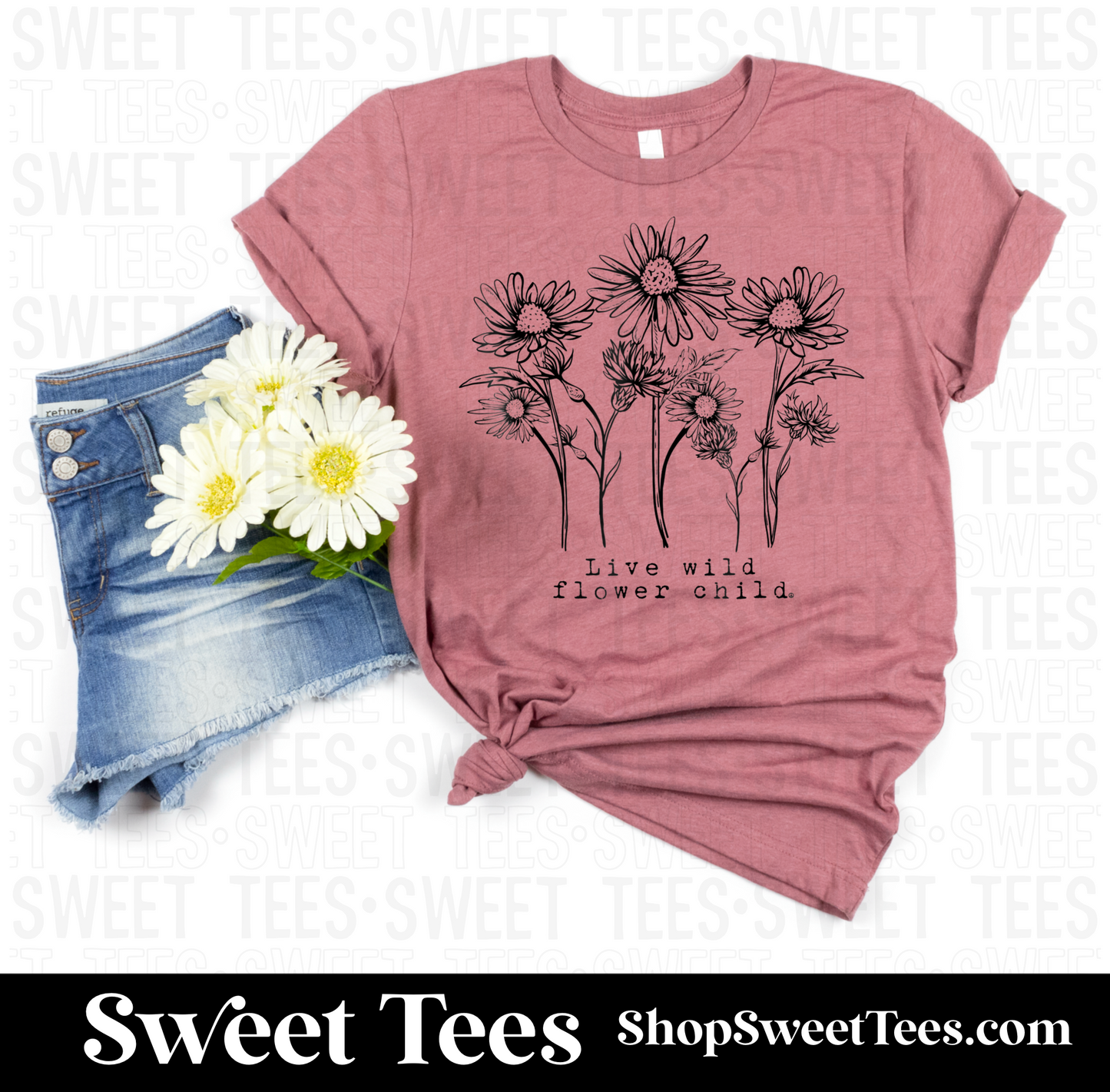 Live Wild Flower Child tee