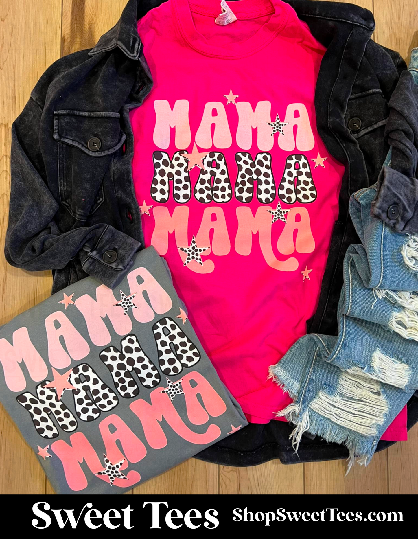 Mama Retro Stacked tee