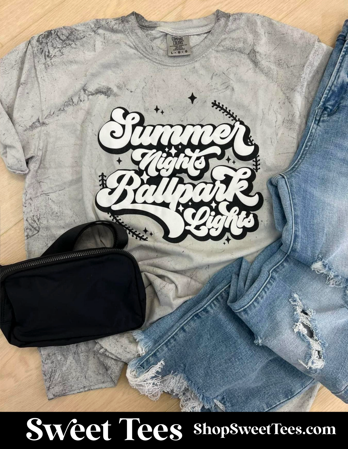 Ballpark Lights Comfort Colors tee