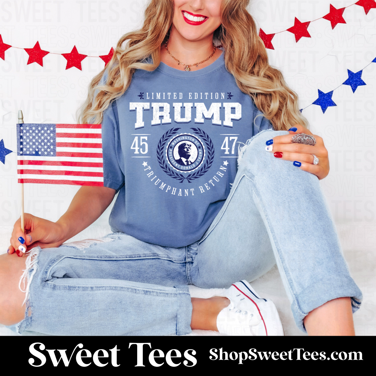 Triumphant Trump tee - Denim