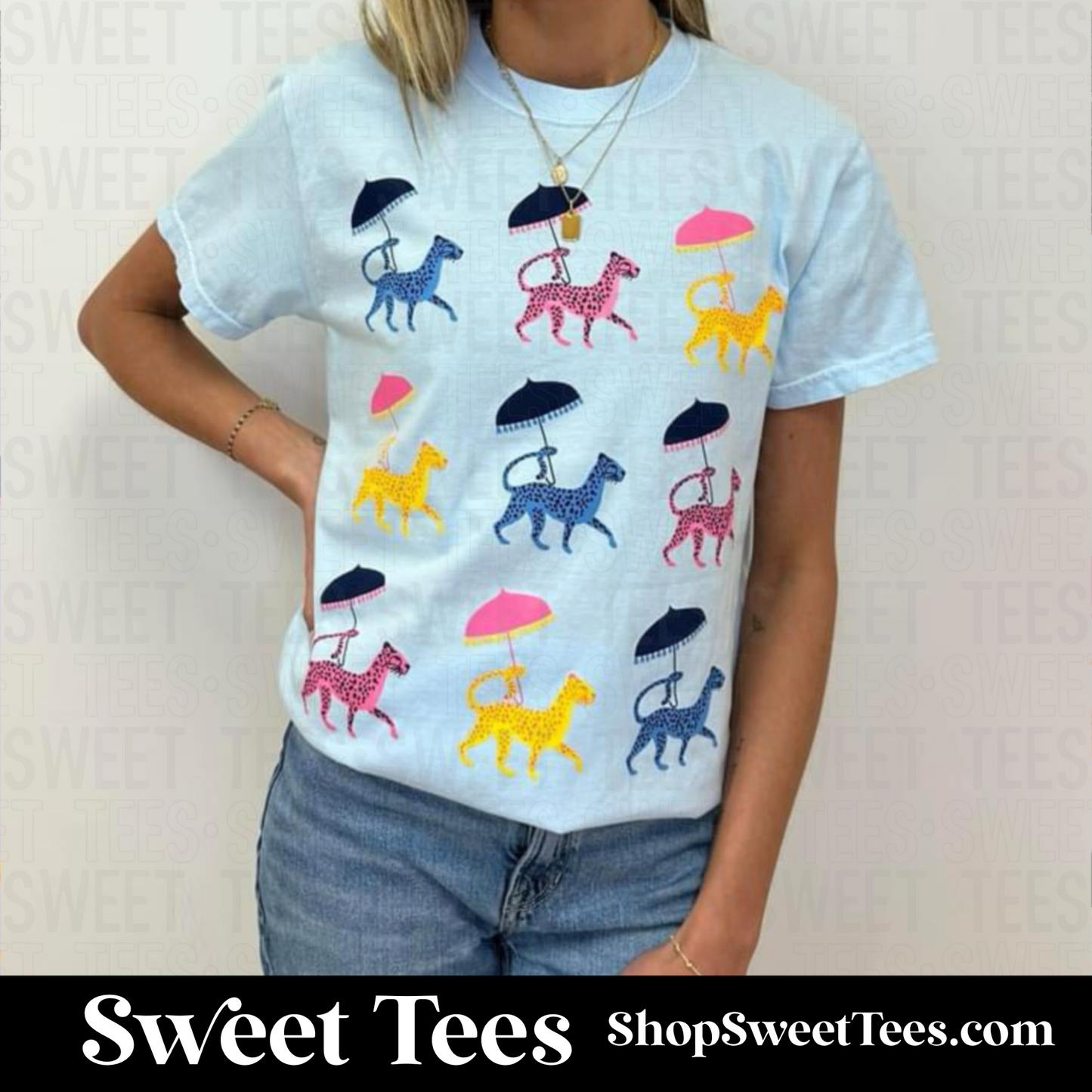 Leopard Umbrellas tee