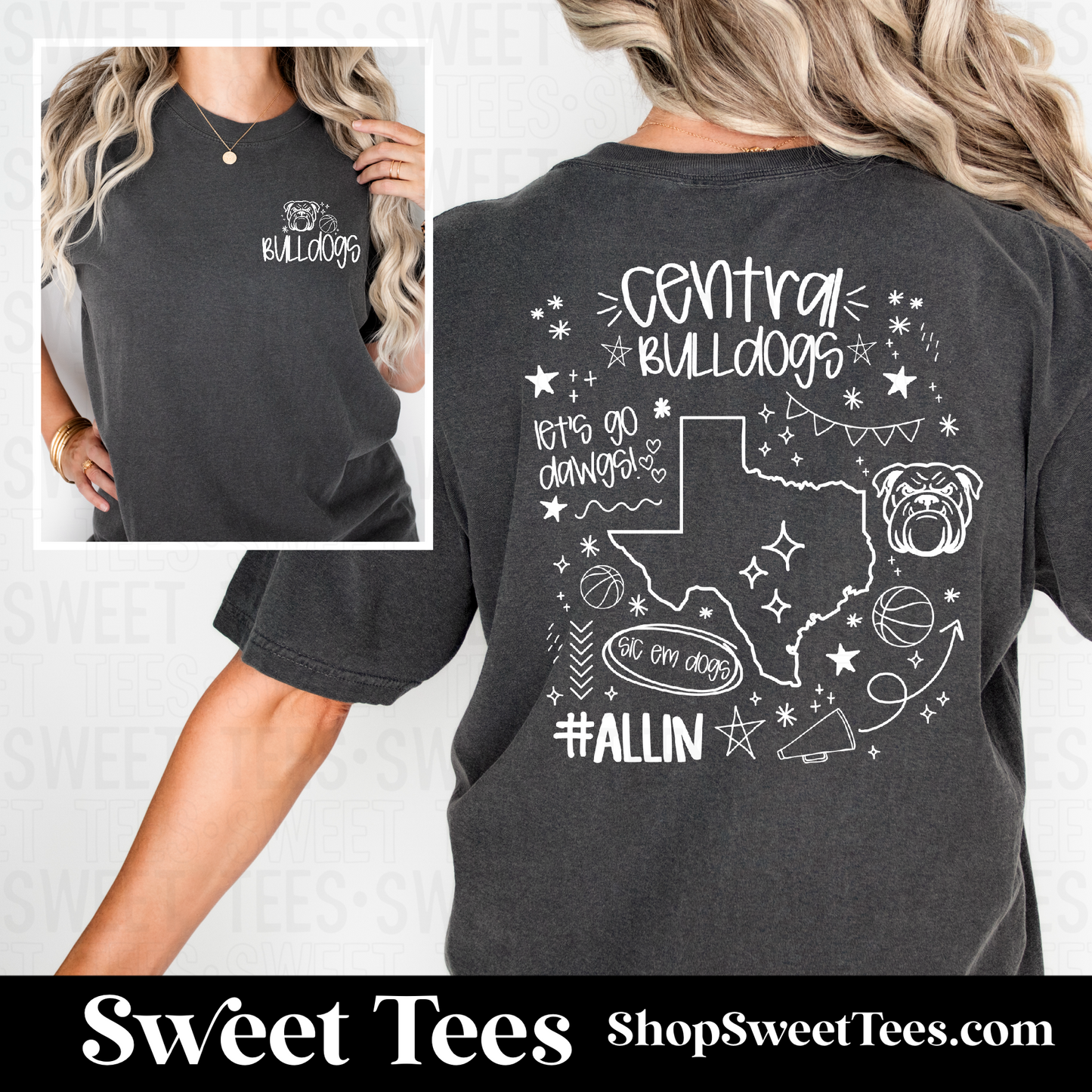 Central Basketball Doodle Spirit 145 tee