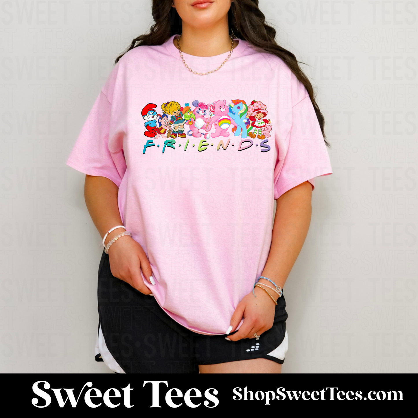 80s Friends Cartoon tee