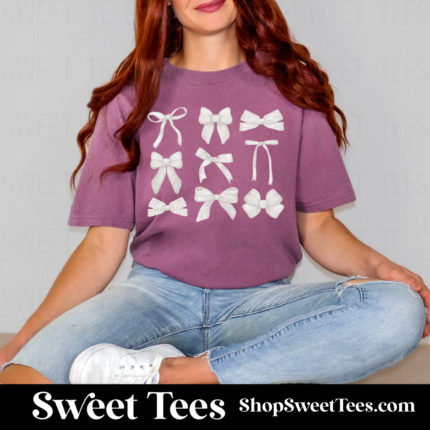 Vanilla Bows - Berry tee