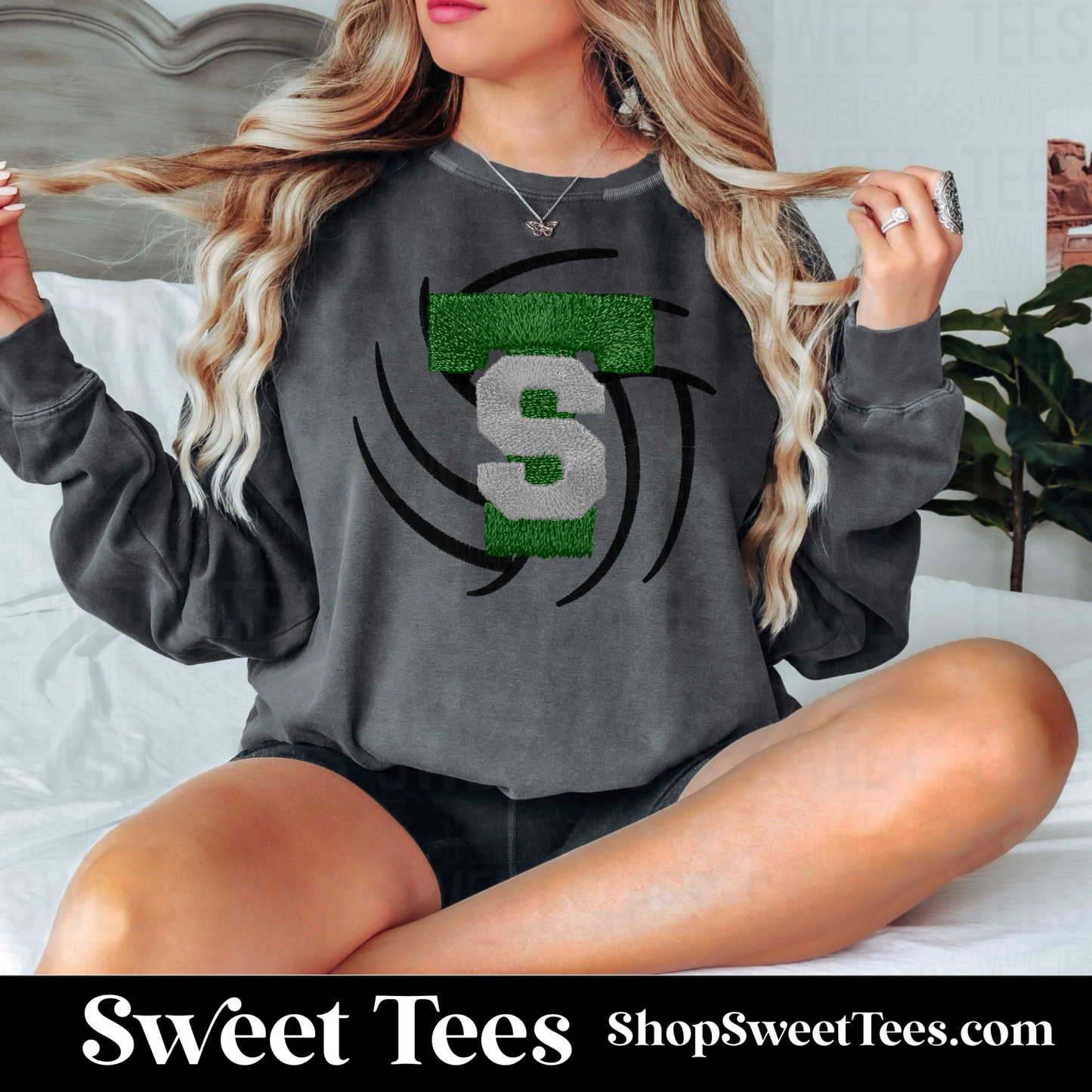 Texas Slam Volleyball Hand Stitched Comfort Colors Sweatshirt - Preorder *Pepper*
