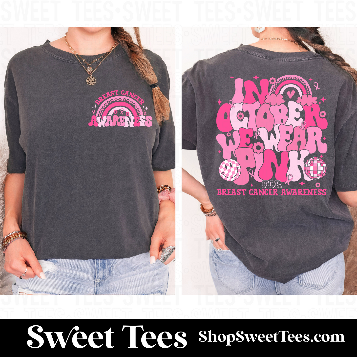 Breast Cancer Rainbow tee