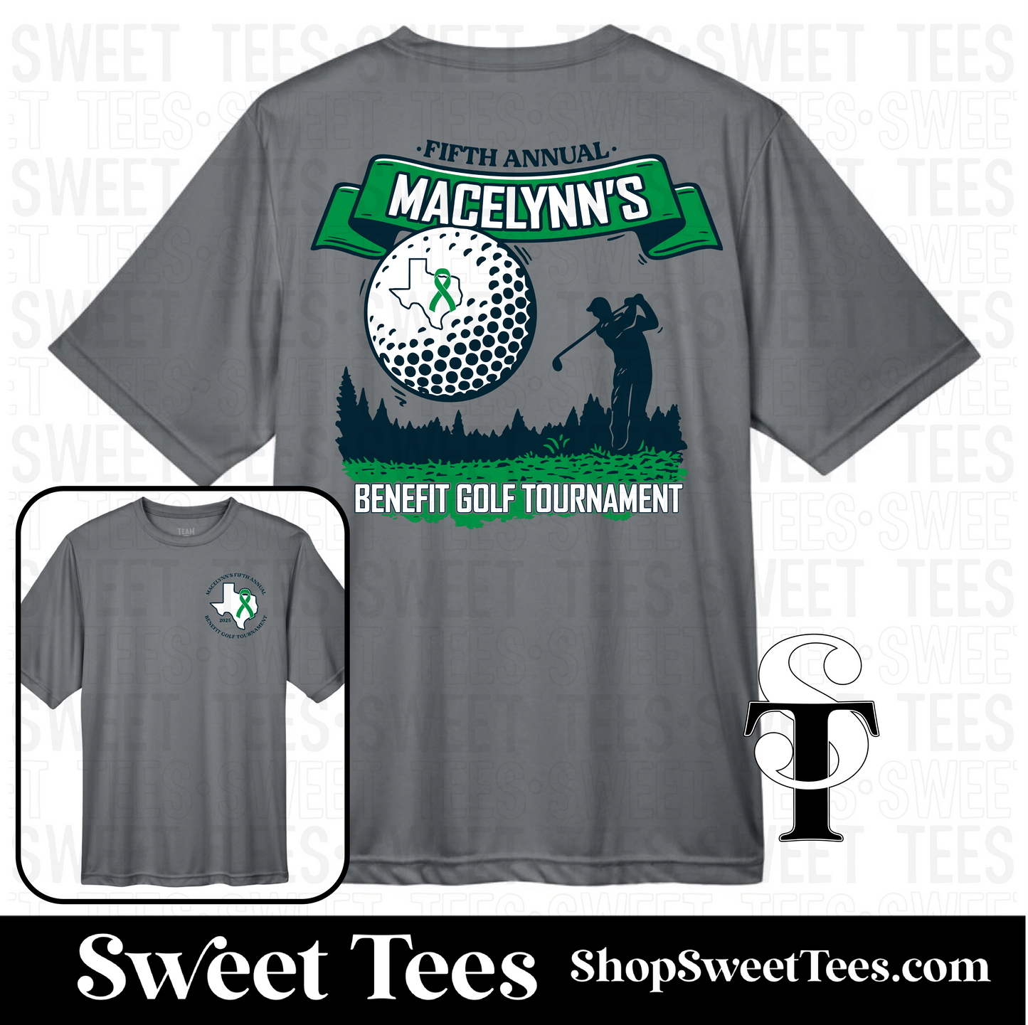 Macelynn's 5th Annual Benefit Golf Drifit tee