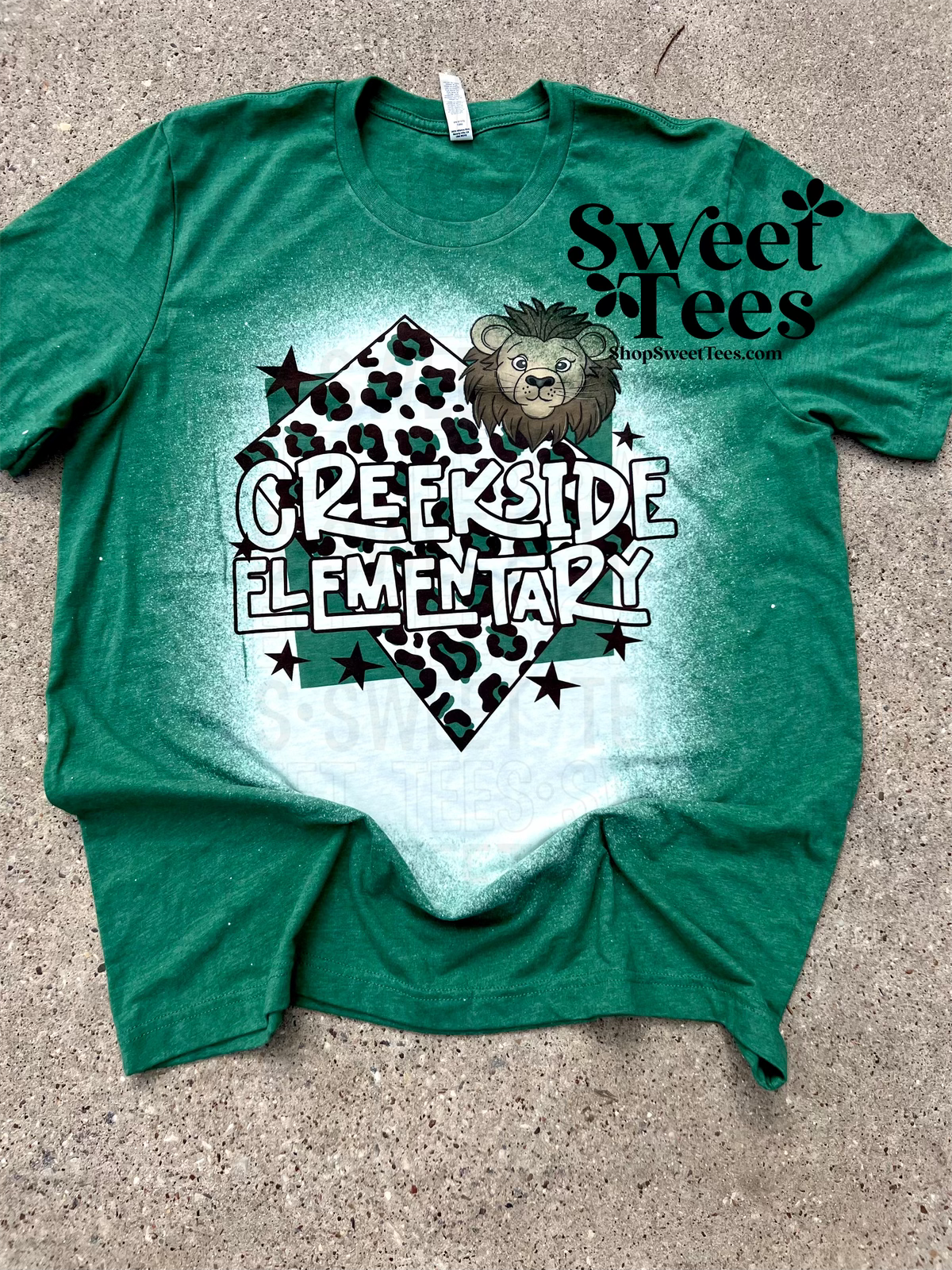 Creekside Elementary Leopard Twist tee