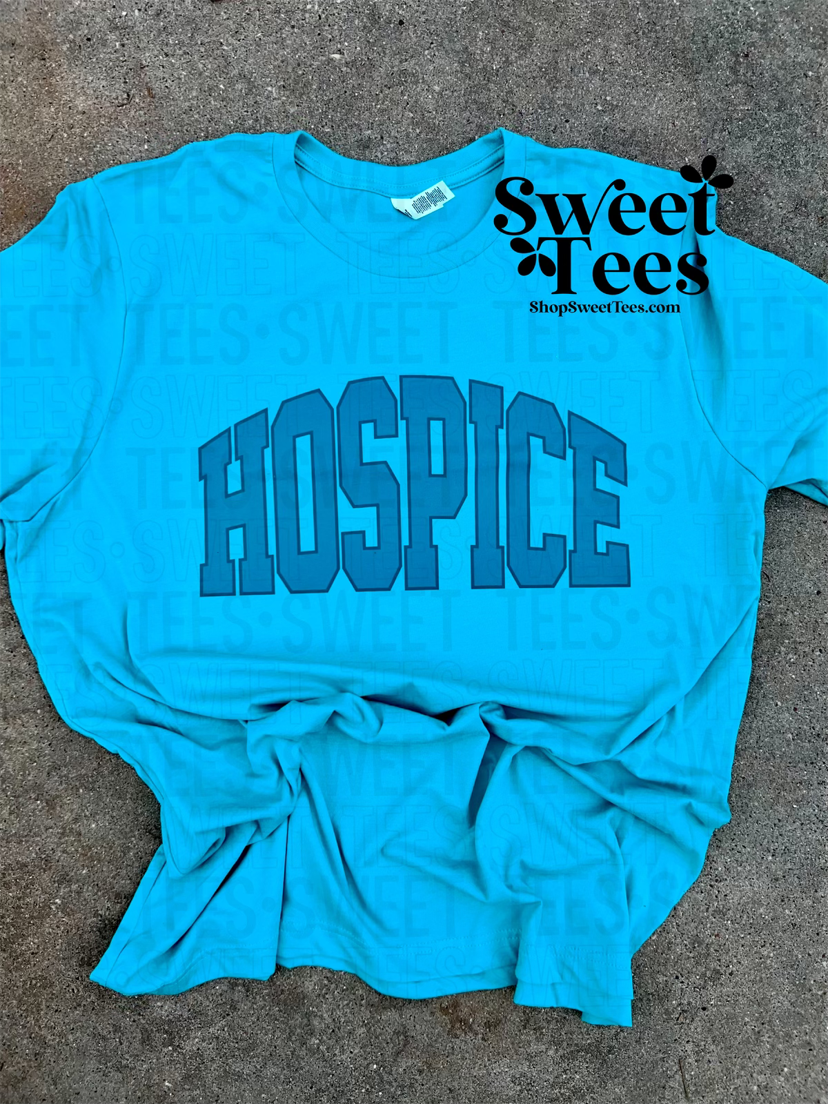 Hospice Teal Upper Arch tee