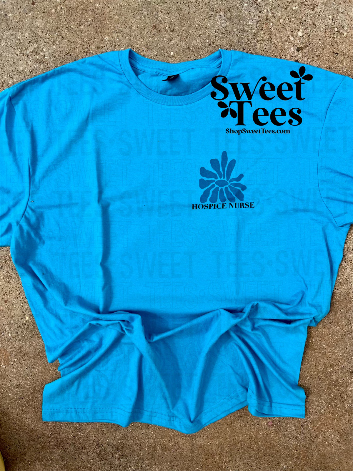 Hospice Nurse Warped Flowers tee