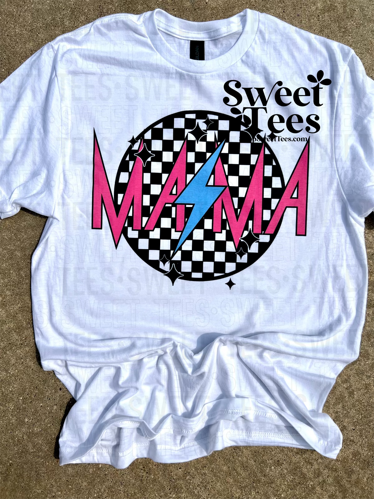 Mama Rock Checker Bolt tee
