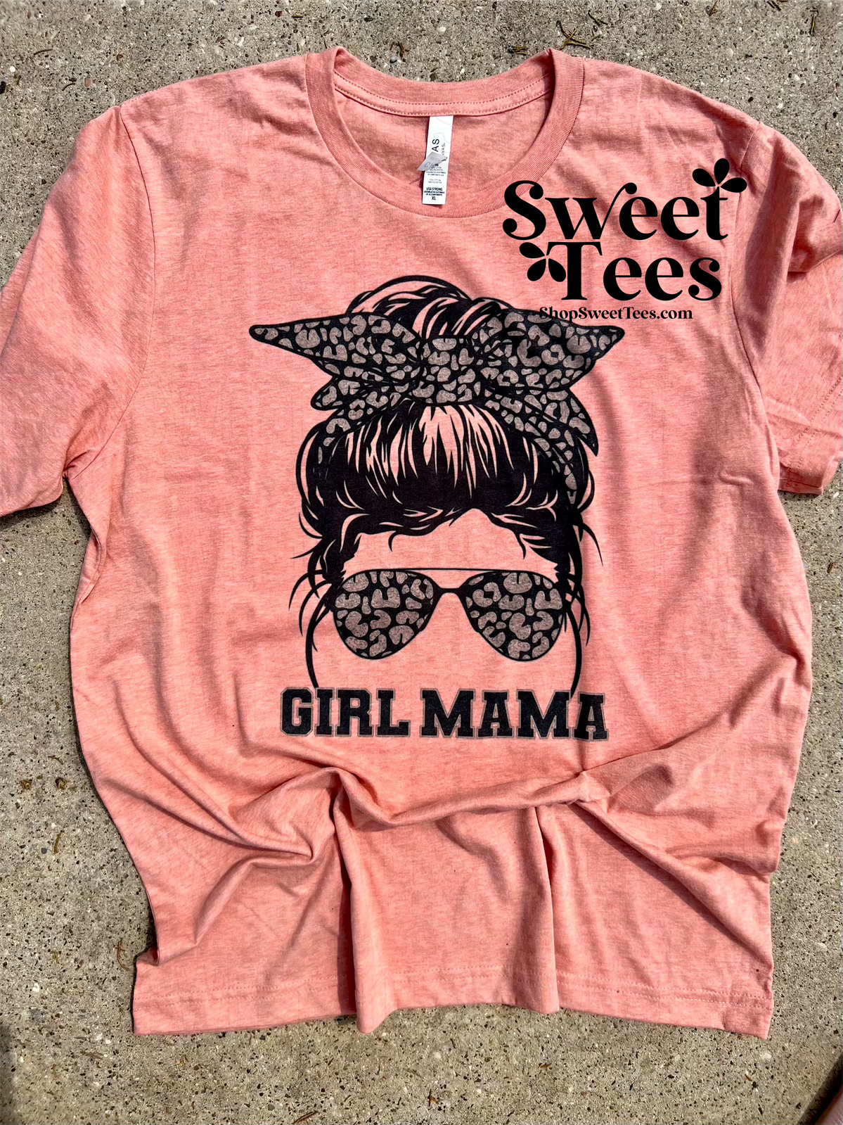 Girl Mama Messy Bun tee