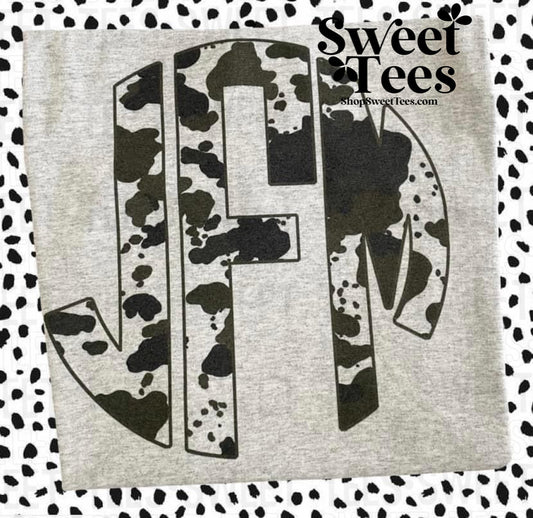 Cow Print Monogram tee