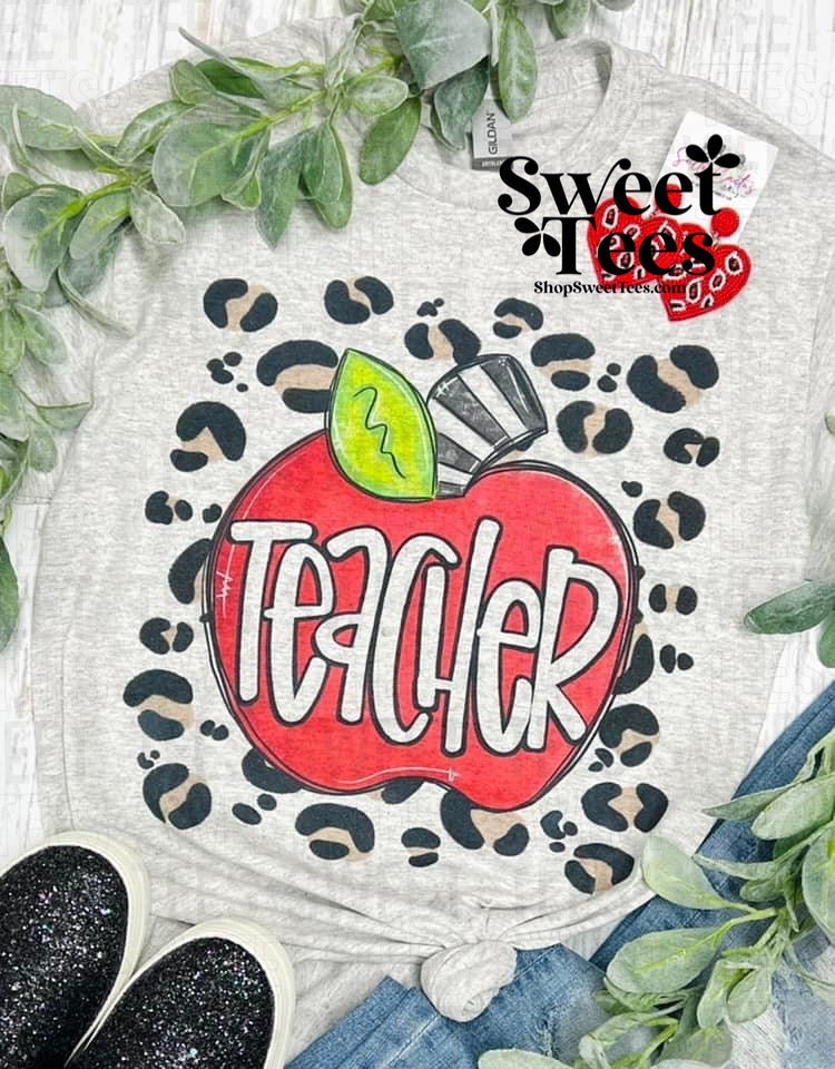 Teacher Apple Leopard tee