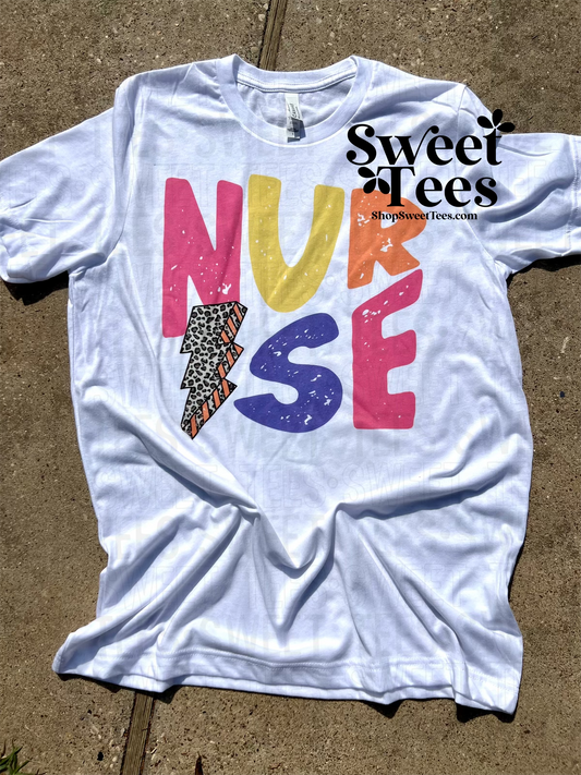Bright Nurse Bolt tee