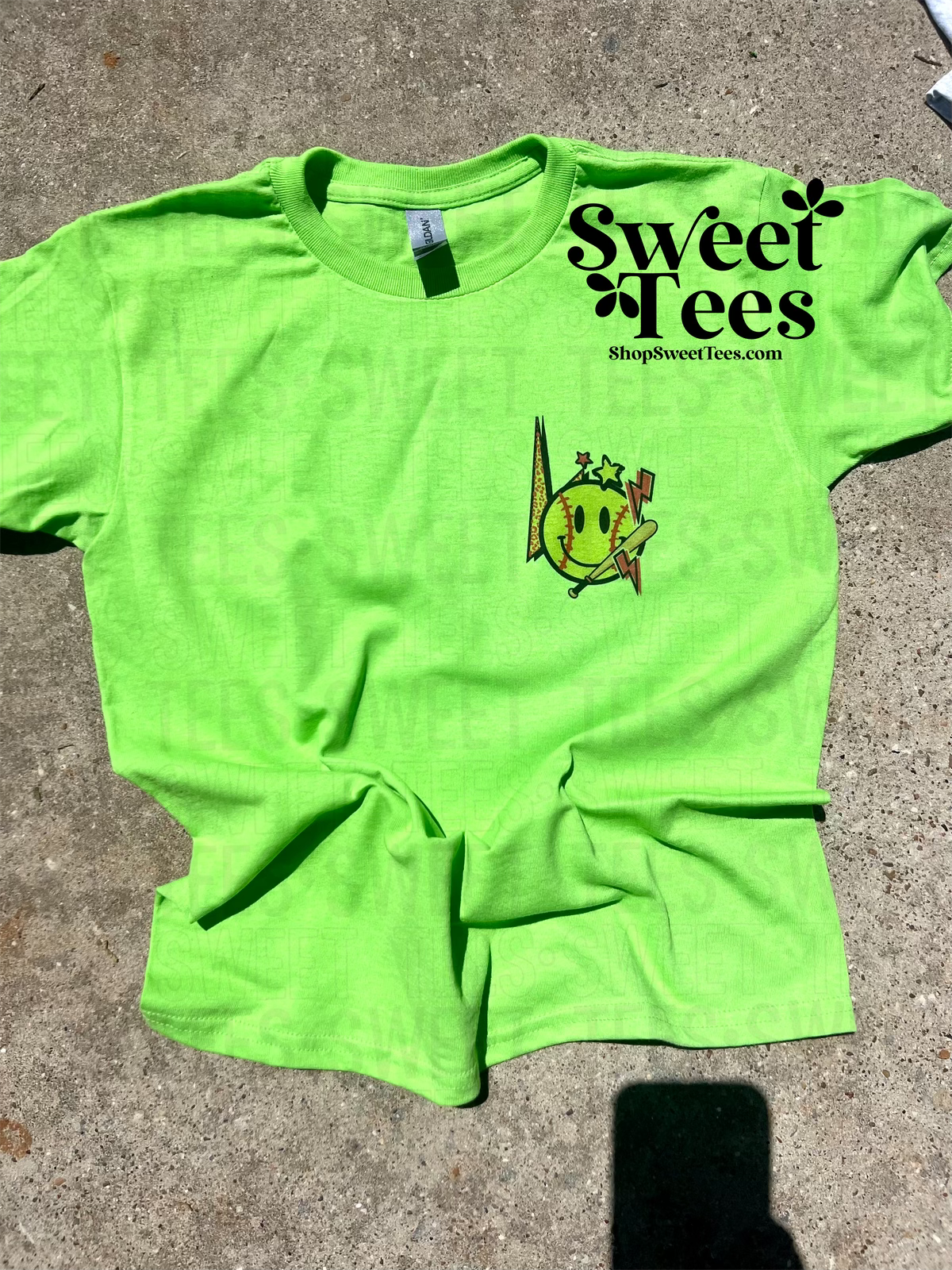 Hey Batter Batter Neon tee