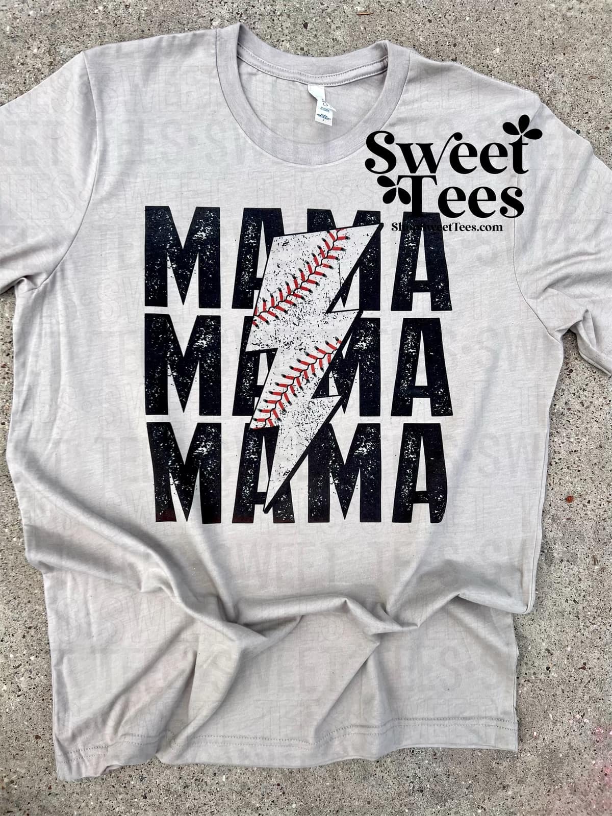 Baseball Mama Bolt tee