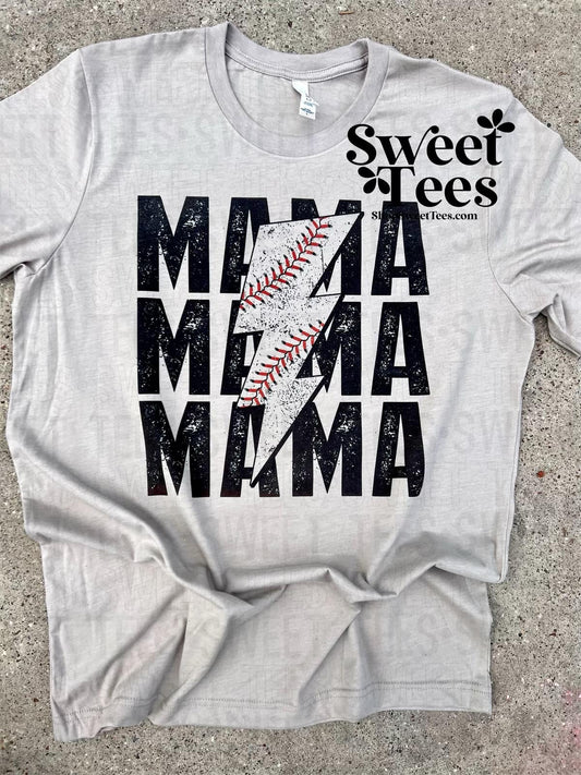 Baseball Mama Bolt tee