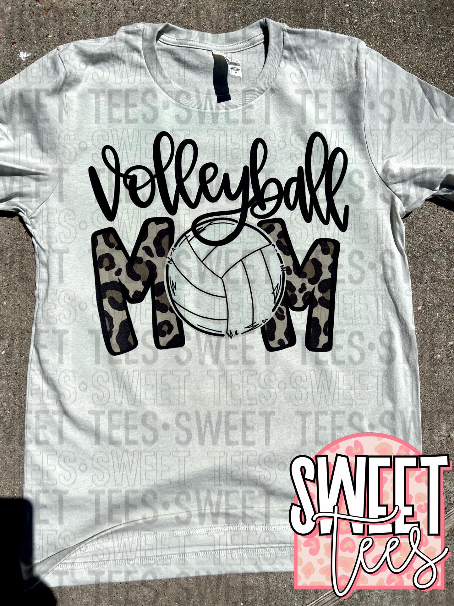Volleyball Mom Leopard tee