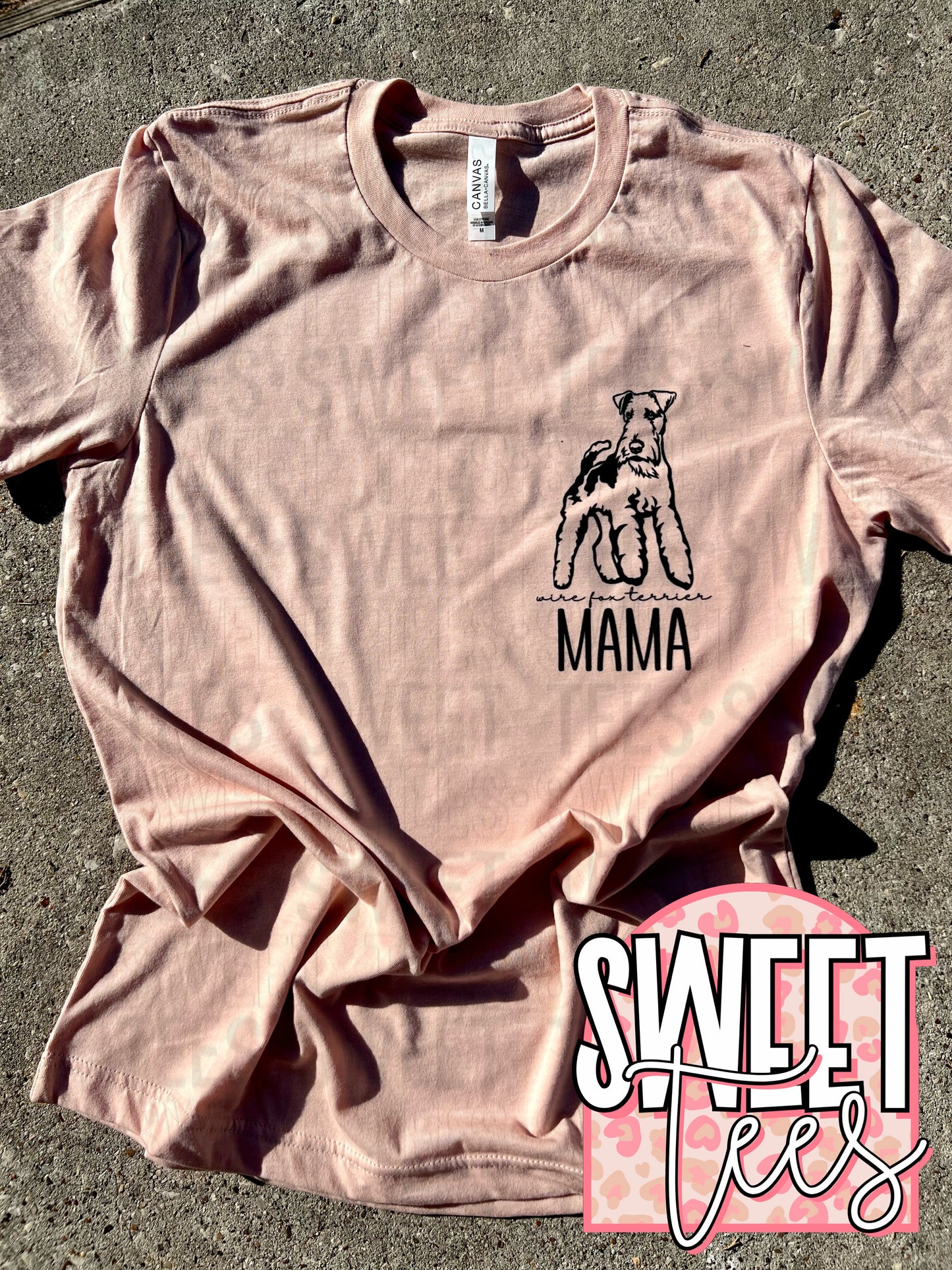 Wire Fox Terrier Mama Pocket tee