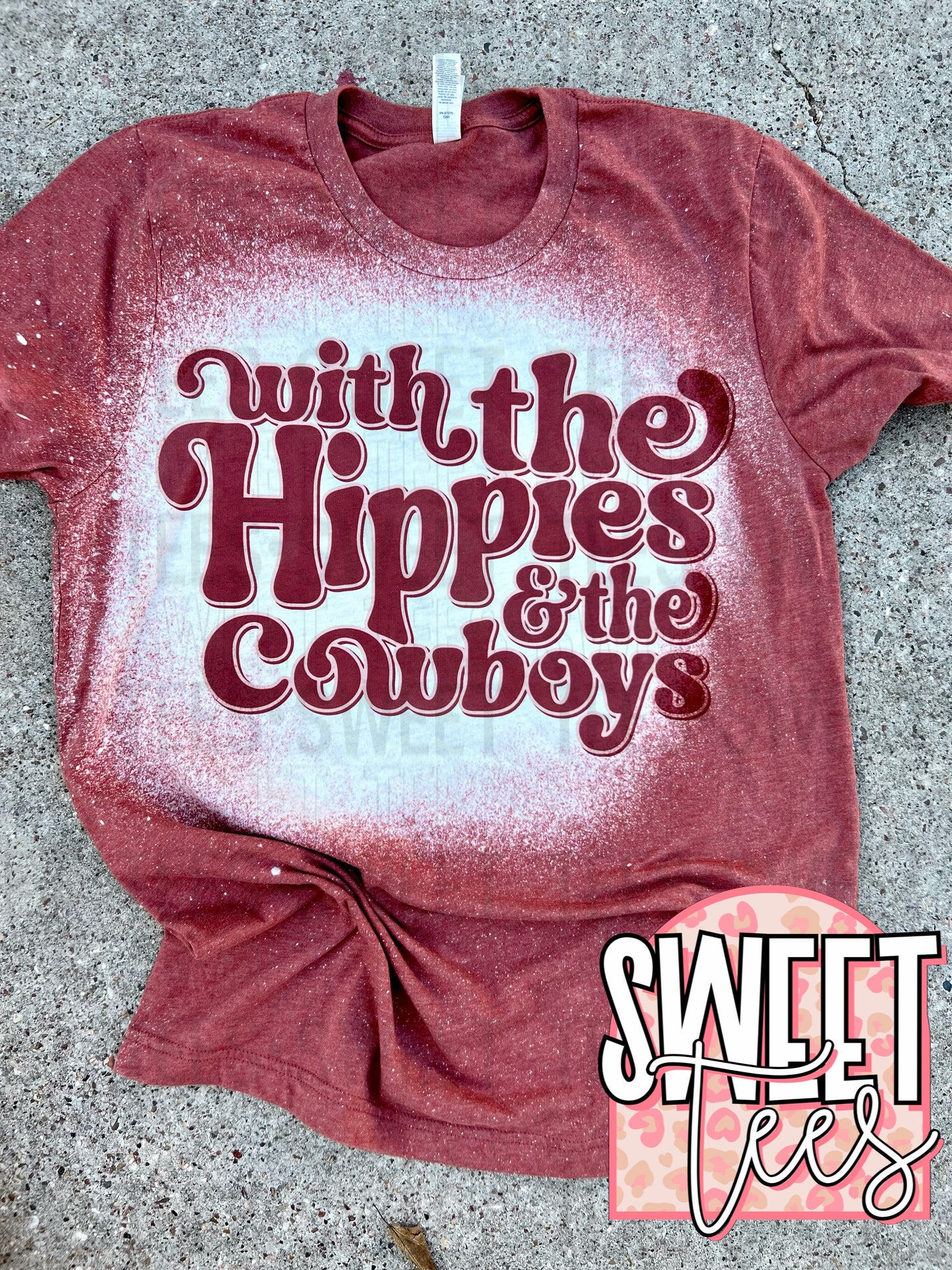 With the Hippies and Cowboys tee