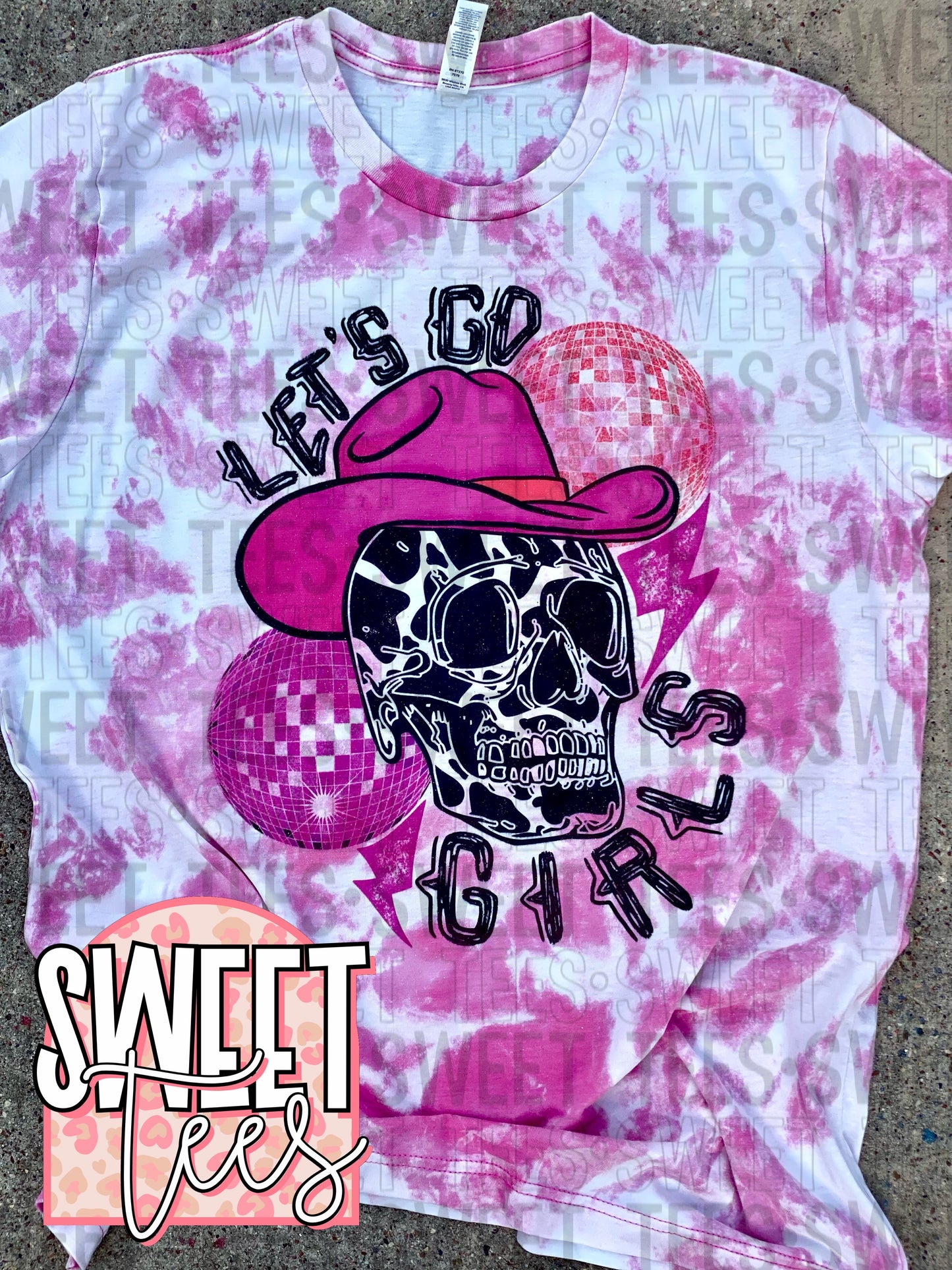 Let's Go Girls Disco Skull tee